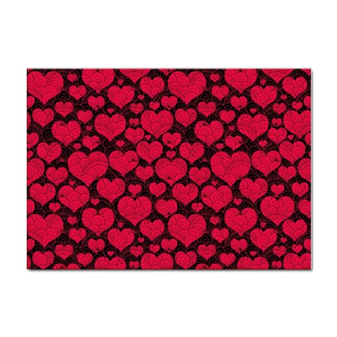 Valentines Day Hearts Pattern Love Red Sticker A4 (10 pack) from ArtsNow.com Front