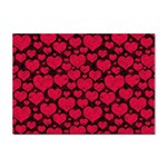 Valentines Day Hearts Pattern Love Red Sticker A4 (10 pack)