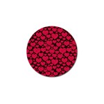 Valentines Day Hearts Pattern Love Red Golf Ball Marker