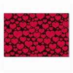 Valentines Day Hearts Pattern Love Red Postcards 5  x 7  (Pkg of 10)