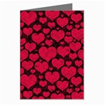 Valentines Day Hearts Pattern Love Red Greeting Cards (Pkg of 8)