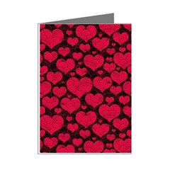 Valentines Day Hearts Pattern Love Red Mini Greeting Cards (Pkg of 8) from ArtsNow.com Right