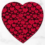 Valentines Day Hearts Pattern Love Red Jigsaw Puzzle (Heart)