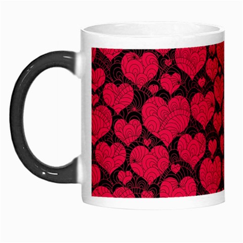 Valentines Day Hearts Pattern Love Red Morph Mug from ArtsNow.com Left