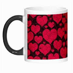 Valentines Day Hearts Pattern Love Red Morph Mug from ArtsNow.com Left