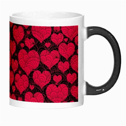 Valentines Day Hearts Pattern Love Red Morph Mug from ArtsNow.com Right