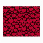 Valentines Day Hearts Pattern Love Red Small Glasses Cloth