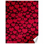 Valentines Day Hearts Pattern Love Red Canvas 12  x 16 