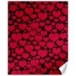 Valentines Day Hearts Pattern Love Red Canvas 16  x 20 