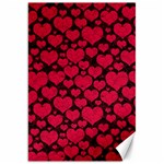 Valentines Day Hearts Pattern Love Red Canvas 20  x 30 