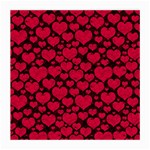 Valentines Day Hearts Pattern Love Red Medium Glasses Cloth