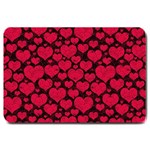 Valentines Day Hearts Pattern Love Red Large Doormat