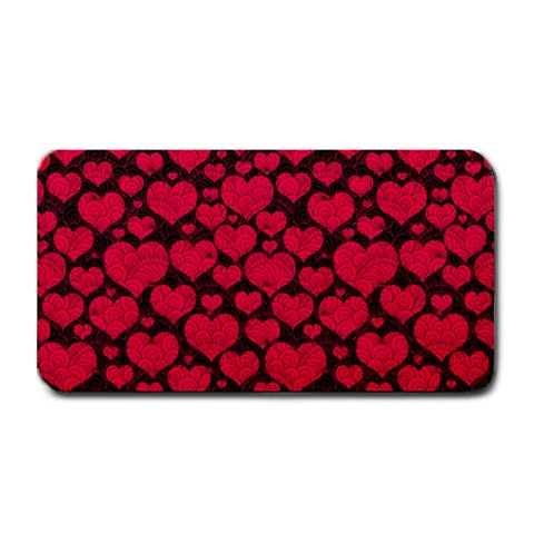 Valentines Day Hearts Pattern Love Red Medium Bar Mat from ArtsNow.com 16 x8.5  Bar Mat