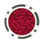 Valentines Day Hearts Pattern Love Red Poker Chip Card Guard