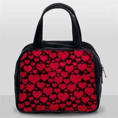 Valentines Day Hearts Pattern Love Red Classic Handbag (Two Sides) from ArtsNow.com Front