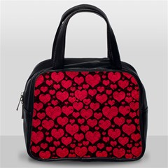 Valentines Day Hearts Pattern Love Red Classic Handbag (Two Sides) from ArtsNow.com Back