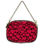 Valentines Day Hearts Pattern Love Red Chain Purse (One Side)