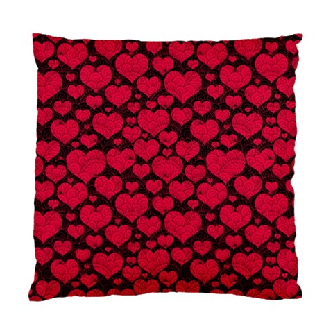 Valentines Day Hearts Pattern Love Red Standard Cushion Case (Two Sides) from ArtsNow.com Back