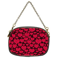 Valentines Day Hearts Pattern Love Red Chain Purse (Two Sides) from ArtsNow.com Front