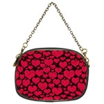 Valentines Day Hearts Pattern Love Red Chain Purse (Two Sides)