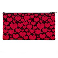 Valentines Day Hearts Pattern Love Red Pencil Cases from ArtsNow.com Back