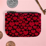 Valentines Day Hearts Pattern Love Red Mini Coin Purse