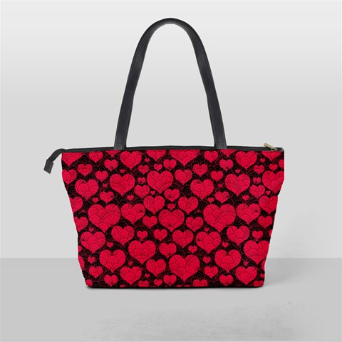 Valentines Day Hearts Pattern Love Red Classic Shoulder Handbag from ArtsNow.com Back