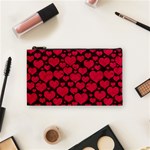 Valentines Day Hearts Pattern Love Red Cosmetic Bag (Small)