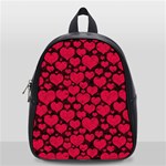 Valentines Day Hearts Pattern Love Red School Bag (Small)