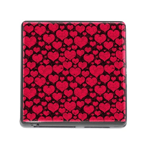 Valentines Day Hearts Pattern Love Red Memory Card Reader (Square 5 Slot) from ArtsNow.com Front