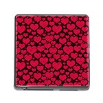 Valentines Day Hearts Pattern Love Red Memory Card Reader (Square 5 Slot)