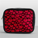 Valentines Day Hearts Pattern Love Red Mini Toiletries Bag (One Side)