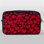 Valentines Day Hearts Pattern Love Red Toiletries Bag (One Side)