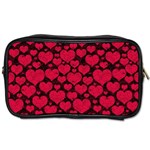 Valentines Day Hearts Pattern Love Red Toiletries Bag (Two Sides)