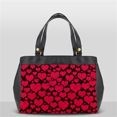 Valentines Day Hearts Pattern Love Red Oversize Office Handbag (2 Sides) from ArtsNow.com Front