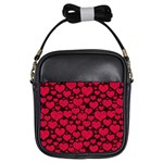 Valentines Day Hearts Pattern Love Red Girls Sling Bag