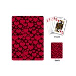 Valentines Day Hearts Pattern Love Red Playing Cards Single Design (Mini)