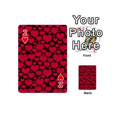 Valentines Day Hearts Pattern Love Red Playing Cards 54 Designs (Mini) from ArtsNow.com Front - Heart2