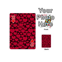 Valentines Day Hearts Pattern Love Red Playing Cards 54 Designs (Mini) from ArtsNow.com Front - Heart10