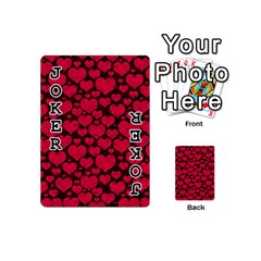 Valentines Day Hearts Pattern Love Red Playing Cards 54 Designs (Mini) from ArtsNow.com Front - Joker1