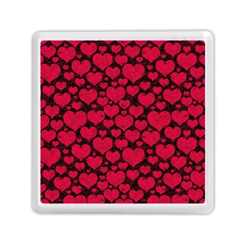 Valentines Day Hearts Pattern Love Red Memory Card Reader (Square) from ArtsNow.com Front