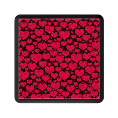 Valentines Day Hearts Pattern Love Red Memory Card Reader (Square) from ArtsNow.com Front