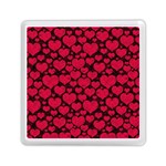 Valentines Day Hearts Pattern Love Red Memory Card Reader (Square)