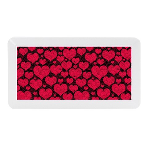 Valentines Day Hearts Pattern Love Red Memory Card Reader (Mini) from ArtsNow.com Front