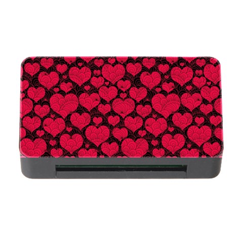 Valentines Day Hearts Pattern Love Red Memory Card Reader with CF from ArtsNow.com Front