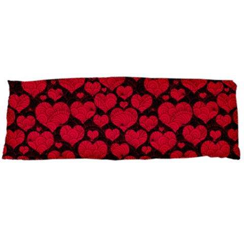 Valentines Day Hearts Pattern Love Red One Side Body Pillow Cases from ArtsNow.com Body Pillow Case