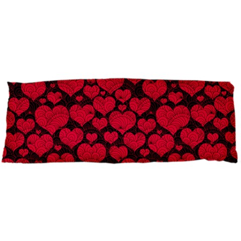 Valentines Day Hearts Pattern Love Red 15 x40  Body Pillow Case Dakimakura (Two Sides) from ArtsNow.com Front