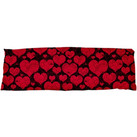 Valentines Day Hearts Pattern Love Red 21 x63  Body Pillow Case Dakimakura (Two Sides) from ArtsNow.com Front