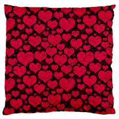 Valentines Day Hearts Pattern Love Red Large Cushion Case (Two Sides) from ArtsNow.com Front