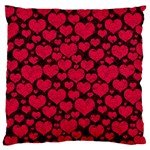 Valentines Day Hearts Pattern Love Red Large Cushion Case (Two Sides)